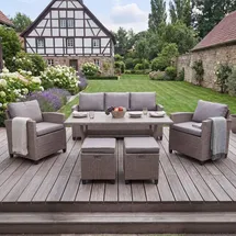Mendler HWC-E95 Lounge-Set grau