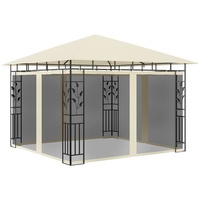 VidaXL Pavillon mit Moskitonetz 3x3x2,73 m Creme 180 g/m2
