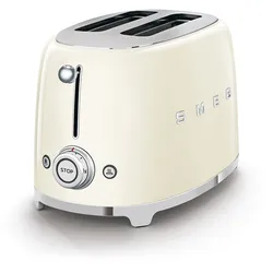 Kompakter Retro 2-Schlitz-Toaster Champagne Matt