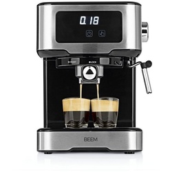 BEEM Espressomaschine Siebträgermaschine 1100W schwarz/silber, 1.5l Kaffeekanne, ESPRESSO-SELECT-TOUCH 15 bar