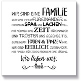 Artland Holzbild »Familie I«, Sprüche & Texte, (1 St.), weiß