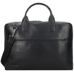 Plevier Rock Aktentasche RFID Schutz Leder 43 cm Laptopfach  schwarz