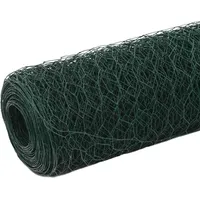 vidaXL Drahtzaun 25 x 1,5 m Grün/Stahl