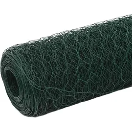 vidaXL Drahtzaun Stahl mit PVC-Beschichtung 25x1,5 m Grün