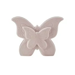 Deko Schmetterling , rosa/pink , Porzellan , Maße (cm): B: 14 H: 10,5 T: 3