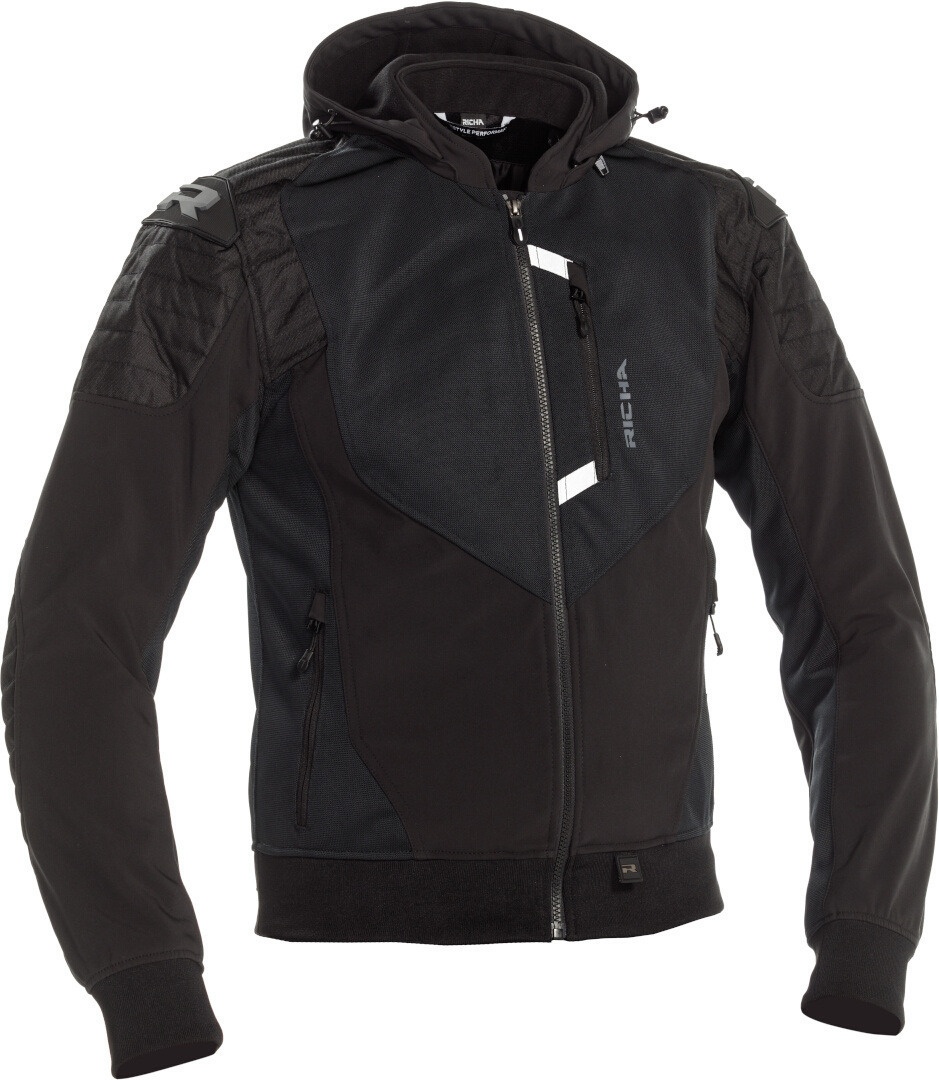 Richa Atomic Air Motorfiets textiel jas, zwart, L