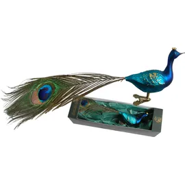Krebs Glas Lauscha Glas Pfau blau, Material Glas, Krebs Glas Lauscha