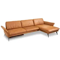 himolla Ecksofa Monheim Mikrofaser Braun Cognac 280 x 174 cm