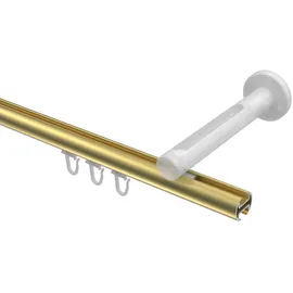 Interdeco GARDINENSTANGE INNENLAUF Siteno Mavell 600 cm (geteilt in 3 x 200 cm), 1-läufig, 20 mm Ø Messing-Optik