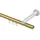 Interdeco GARDINENSTANGE INNENLAUF Siteno Mavell 600 cm (geteilt in 3 x 200 cm), 1-läufig, 20 mm Ø Messing-Optik