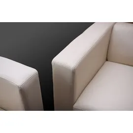 Mendler 2er Sofa Couch Loungesofa Lille ~ Kunstleder, rot