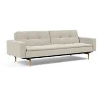 INNOVATION LIVING Schlafsofa mit Armlehnen Dublexo Styletto hell Stoff Beige Natural