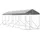 vidaXL Outdoor-Hundezwinger mit Dach 2 x 10 x 2,5 m Stahl Silber