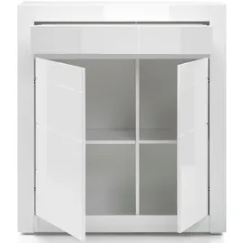Home Affaire Carat 100 x 112 x 35 cm Weiß / Grau