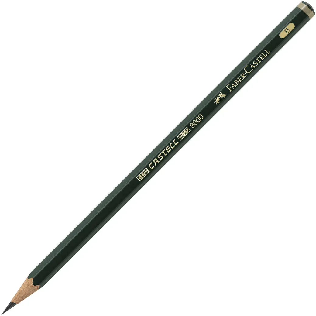 Castell 9000 Bleistift | Schwarze Mine HB | Faber-Castell