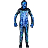 w widmann milano party fashion - Kinderkostüm verseuchtes Skelett, Overall mit Kapuze und Maske, Horror Kostüm, Halloween Verkleidung