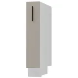 Feldmann-Wohnen Apothekerschrank Bonn (D15/kargo, 1 Türfront, innen 1 Korbauszug mit 2 Ablagen, 1-St., moderne Optik, MDF Fronten) weiß / kaschmir matt braun