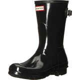 Hunter Womens Original Back Adjustable Short Gloss Rain Boots - 43 EU