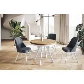 alpimeble EVO Ø 120 cm naturbelassen/weiß