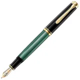 Pelikan Souverän M1000 Kolbenfüller schwarz/grün/gold M (mittel),