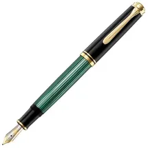 Pelikan Souverän M1000 Kolbenfüller schwarz/grün/gold M (mittel),