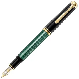 Pelikan Souverän M1000 Kolbenfüller schwarz/grün/gold M (mittel),