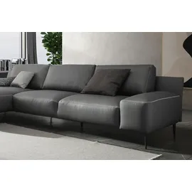 Designwerk Eckcouch Leder 3-Sitzer Grau