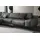Designwerk Eckcouch Leder 3-Sitzer Grau