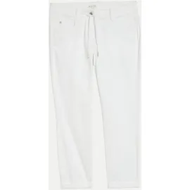 Tom Tailor Damen Tapered Relaxed Hose, weiß, Uni, Gr. 36/28
