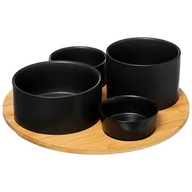 SECRET DE GOURMET Snackschalen Schwarz 5-tlg.