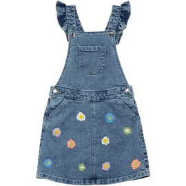 s.Oliver Jeans-Latzrock mit applizierten Blumen - blau 140