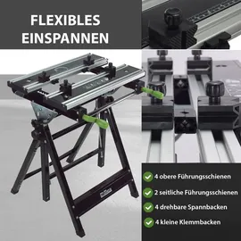 Trutzholm Werkbank Aluminium klappbar höhenverstellbar 7 Stufen schwarz