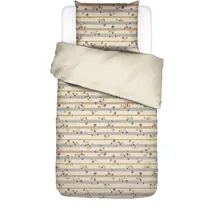 Essenza Bettwäsche Amare Vanille, 135x200 + 1x 80x80 cm - 100% Baumwollsatin 220TC - Blumen