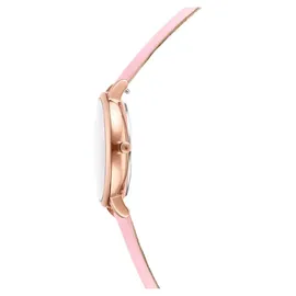 Swarovski Teddy 5739838 Edelstahlgehäuse Roségoldplattiert Lederarmband Rosa