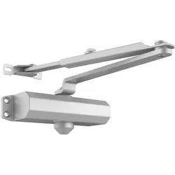 VEVOR Türschließer automatischer Torschließer für gewerbliche oder private Nutzung für Türgewichte bis 68 kg Stangentürschließer mit hydraulischem Puffer Gehäuse aus Aluminiumguss Silber