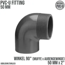 BEVO PVC Winkel 90° Außengewinde AG 50 mm x 1 1/2
