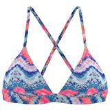 VENICE BEACH Triangel-Bikini-Top Damen blau-orange, Gr.34 Cup C,