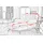 KAWOLA Relaxsessel CHARME Cord 80 x 70 x 200 cm Grau mit Kissen