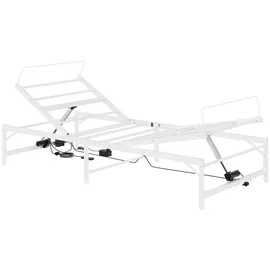 vidaXL Elektrisch verstellbares Bettgestell Weiß 90 x 190 cm