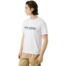 Pepe Jeans für Herren. PM5010104 Matthew-T-Shirt weiß (M), Lässig, Baumwolle, Kurzarm