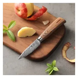 Wakoli Edib Pro 3er Damastmesser-Set I Holzbox I 8-16cm Klinge I Pakkaholzgriffe