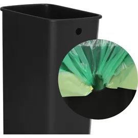 Songmics Mülleimer 2 x 20 L, Mülltrennsystem 2 Fächer, Abfalleimer Metall