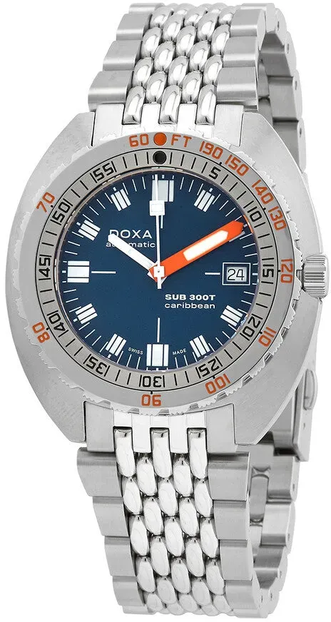 Doxa Men's 840.10.201.10  Sub 300T Caribbean Automatic Blue