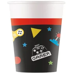 Party Pappbecher 200 ml 8 Stück Gaming Party