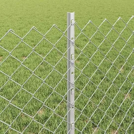 vidaXL Zaun mit Pfosten 0,6 x 10 m Silber/Stahl