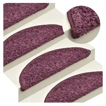 vidaXL Treppenmatten 15 Stk. Dunkelviolett 56x17x3 cm