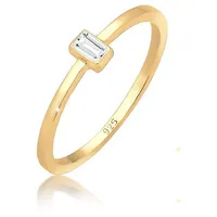 Elli Ring 925 Sterling Silber Verlobungsring in Gold | Gr.: 56