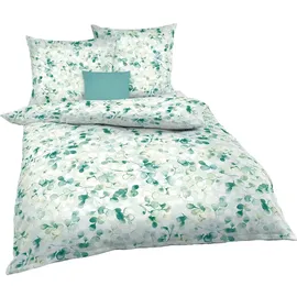 KAEPPEL Interlock Jersey Floral Grün 135 x 200 cm + 80 x 80 cm