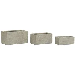 Blumenkasten Home ESPRIT Beige Fiberglas Magnesium 74,5 x 37,5 x 37,5 cm