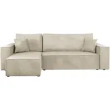 Mirjan24 Ecksofa Natur, Textil, 5-Sitzer, L-Form,L-Form, 244x145 cm, Wohnzimmer, Sofas - Couches, Wohnlandschaften, Ecksofas
